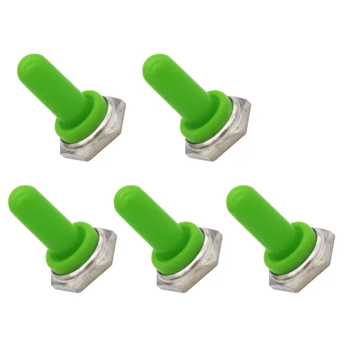 Vista 6 de Mxuteuk 5pcs negro 0.472 in goma Rocker Toggle Switch Knob sombrero impermeable cubierta del maletero tapa diez -MZ-BK
