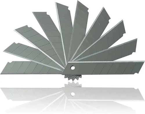 Vista 8 de Cuchillo utilitario resistente de 0.984 in, cortador de caja con 20 cuchillas retráctiles SK-5, cortadores a presión con agarre de goma para cartón