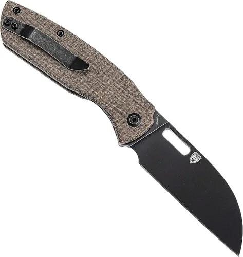 Vista 2 de KANSEPT Cuchillo plegable de bolsillo convicto EDC cuchillo de camping 3.3 '' negro lavado a la piedra 60.6 in cuchillo de bolsillo