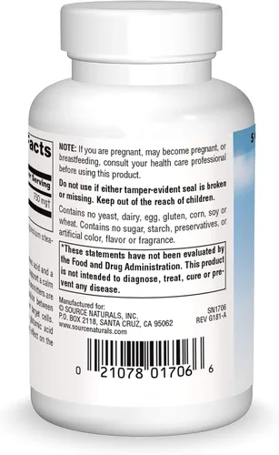 Vista 2 de Source Naturals Serene Science GABA, para una mente tranquila, 750mg - 45 cápsulas
