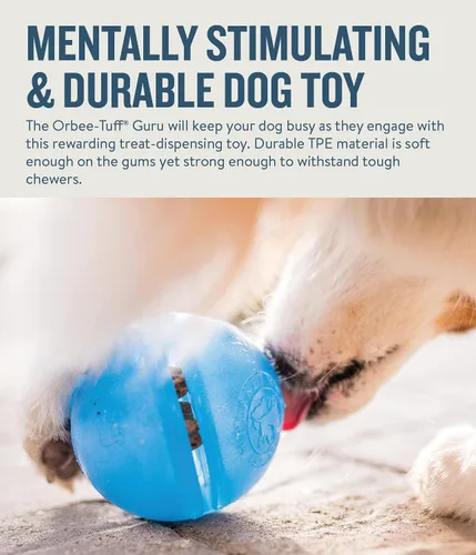 Vista 4 de Planet Dog Orbee-Tuff Mazee y Guru - Pelota rompecabezas interactiva para perros dispensadora de premios