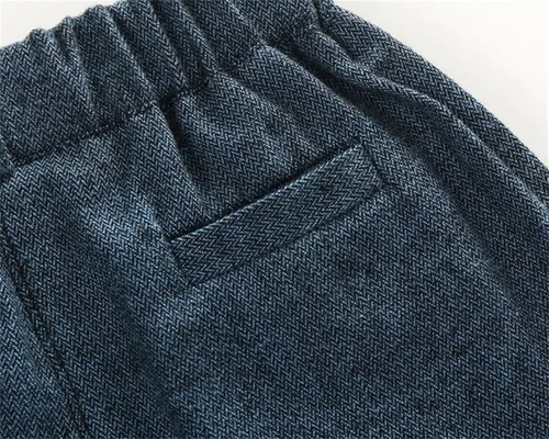 Vista 6 de Conjunto de ropa de algodón de manga larga con corbatín + chaleco + pantalones para niños