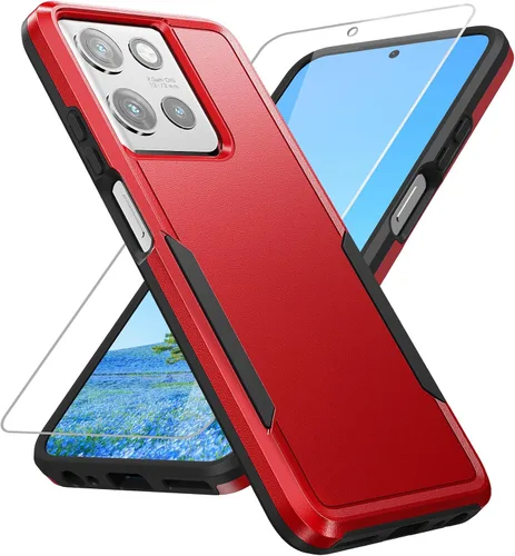 Vista 12 de Funda para Moto G Play 2023, con protector de pantalla [probada contra caídas de grado militar], funda protectora resistente robusta de servicio