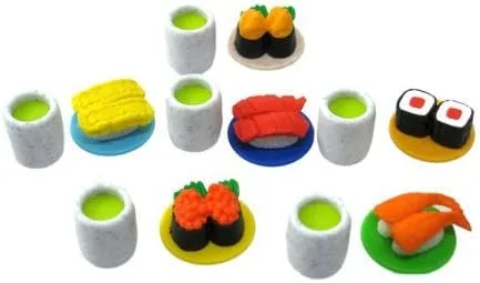 Vista 2 de Iwako Borradores japoneses/cinta transportadora Sushi 6pcs