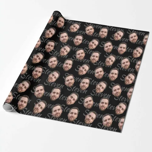 Vista 2 de M YESCUSTOM Papel de regalo con fotos personalizadas, papel de regalo para el Día de la Madre, Día del Padre, cumpleaños, Navidad