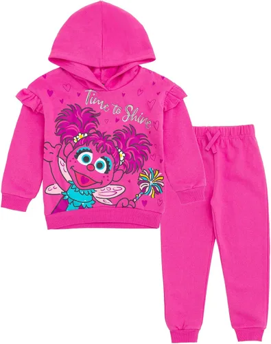 Vista 7 de Sesame Street Conjunto de sudadera con capucha y pantalones de forro polar, tallas de bebé a niño pequeño (12 meses a 5T)