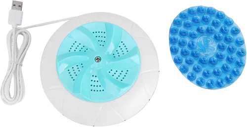 Vista 5 de AYNEFY Lavadora ultrasónica, lavadora de turbina portátil alimentada por USB, lavadora turbo de ultrasonido para viajes, camping, hogar, dormitorio
