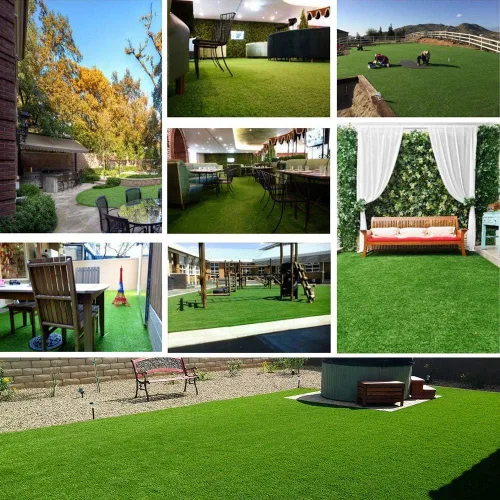 Vista 5 de Petgrow Alfombra de césped artificial sintético de 1 pie x 12 pies (12 pies cuadrados), altura de pila de 0.8 pulgadas, alfombra de césped