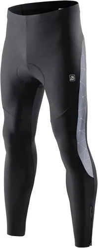Vista 7 de Santic Mallas de ciclismo para hombre, pantalones acolchados, leggings de ciclo, pantalones de bicicleta reflectantes, para invierno, cálido, a