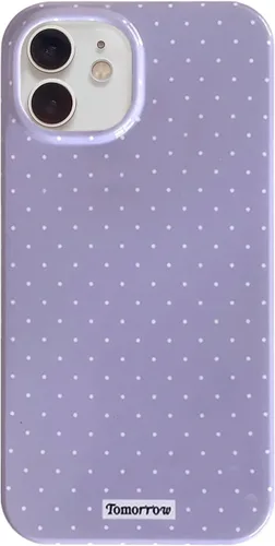 Vista 24 de inewateri Funda compatible con iPhone 11 con bonito diseño estético de lunares a la moda, fundas simples para TPU suave, funda de protección Negro