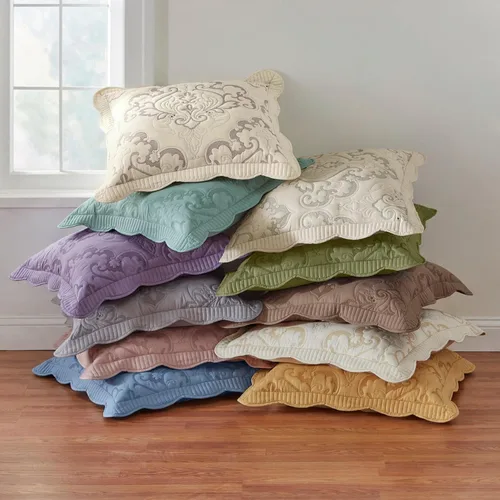 Vista 2 de BrylaneHome Amelia Euro Sham - Euro, Marfil