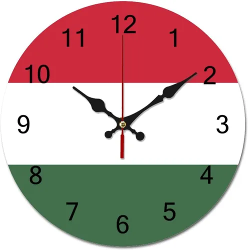 Vista 7 de The Flag of Cashmir - Reloj decorativo patriótico, funciona con pilas, 9 pulgadas, silencioso, sin tictac, números arábigos, decoración moderna