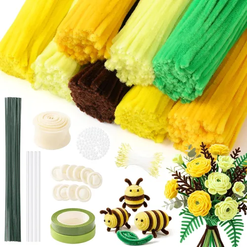 Vista 8 de 800 limpiadores de tuberías a granel, kit de flores para limpieza de Rosa