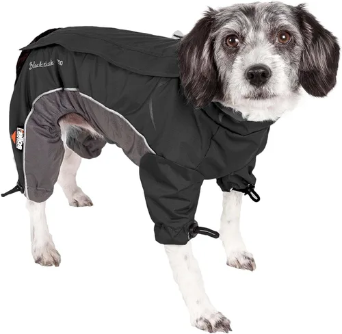 Vista 12 de DogHelios chamarra para perro Blizzard, de cuerpo completo, ajustable y reflectante 3M, XS, Anaranjado