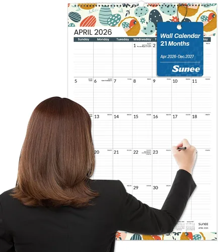 Vista 12 de SUNEE Calendario de pared grande 2026-2027, 22.75 x 15.5 pulgadas, calendario de 18 meses (finaliza marzo de 2028), vertical extragrande, playas