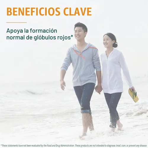 Vista 6 de Genestra Brands Active B12 con L-metilfolato, cereza, 60 tabletas