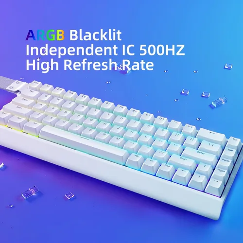 Vista 7 de IROK Mer68 SE Wired 68 Keys, Magnetic Switch Mechanical Keyboard, 8KHZ Polling Rate/Latency As 0.125MS/64KHZ All Keys Scan Rate/ARGB, Hot Swappable