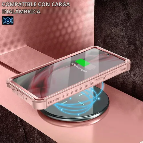 Vista 5 de Dexnor Funda para Samsung Galaxy Note 20 5G, [Protector de pantalla y soporte integrados] Protección de grado militar resistente a prueba de golpes