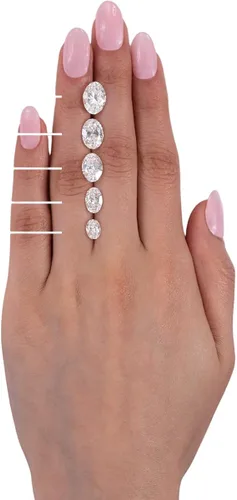 Vista 4 de Customize Jewels IGI 1 2 3 4 5 Carat White Oval Excellent Beautiful Lab Created Diamond Petite Solitaire Engagement Ring In 14k Yellow Gold For