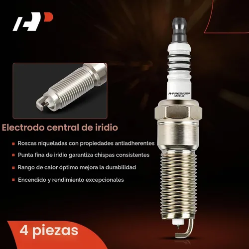 Vista 3 de A-Premium - Bujías iridio platino (4 unidades, alambre fino, 2,4 L L4)