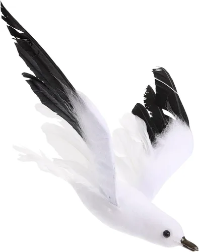 Vista 3 de jojofuny Adorno colgante con forma de gaviota, paquete de 3 unidades, decoración artificial de pájaro volador para fiestas, bodas, hogar, jardín