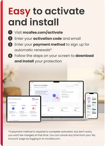 Vista 7 de McAfee Mobile Security Mobile Device Security App with Secure VPN, AI Text Scam Detection, and Antivirus Software 2026 1-Year Subscription with