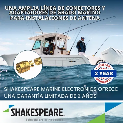 Vista 4 de Shakespeare 3003.4061 PL-259-CP-G Marine Center Pin Conector, Oro