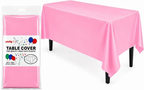 Vista 10 de PARTYRITE Manteles desechables de plástico azul real, paquete de 12