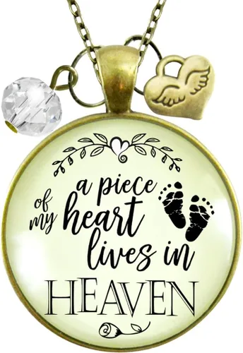 Vista 9 de Gutsy Goodness Miscarriage Necklace Comforting Sentimental Handmade Jewelry For Mom - Pendant, Message Card, Keepsake Gift Box