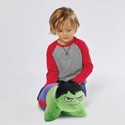 Vista 3 de Pillow Pets Marvel Hulk, juguete de peluche de 18 pulgadas