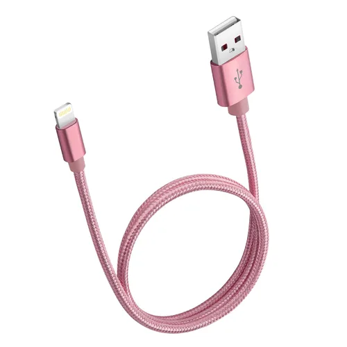 Vista 7 de ROFAY Cable de carga de iPhone de 2 pies [certificado MFI] de nailon trenzado de alta velocidad USB-A a Lightning de 2 pies compatible con iPhone 14