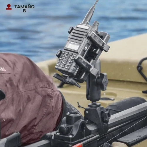 Vista 8 de RAM Mounts RAP-B-400U Base de abrazadera pequeña Tough-Claw con bola con bola tamaño B de 1" para rieles de 0.625" a 1.14" de diámetro