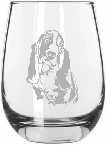 Vista 10 de Shar Pei (chino) - Vaso de vino sin tallo grabado para perro, 15.25 onzas