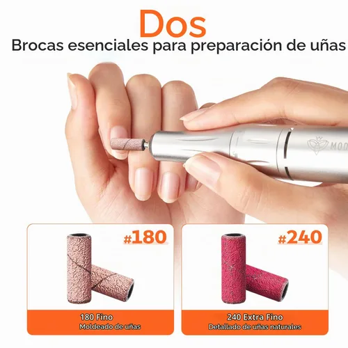 Vista 3 de Modelones - Broca de uñas, 200 unidades, mini bandas pequeñas para lijar uñas