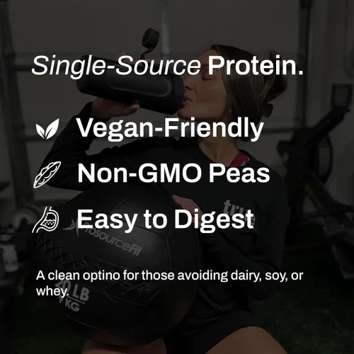 Vista 5 de True Nutrition Aislado de proteína de guisante en polvo, 0.88 oz de proteína vegana sin OMG en polvo por porción, bajo en carbohidratos, bajo