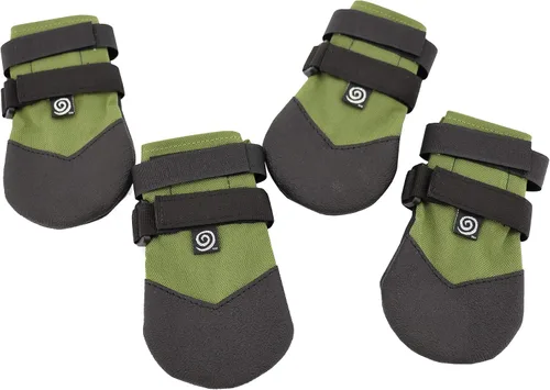 Vista 7 de Protectores Duraderos para Patas de Perro Botas para Perros Zapatos para Perros Botines de Perro Negros de Uso Ligero Resistente al Calor y al