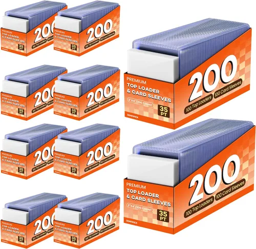 Vista 8 de 200 fundas para tarjetas, cargadores superiores de plástico duro de 3 x 4