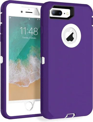 Vista 10 de Mgx Funda resistente para iPhone 8 Plus [protector de pantalla integrado] y funda de defensa de triple capa a prueba de golpes a prueba de caídas