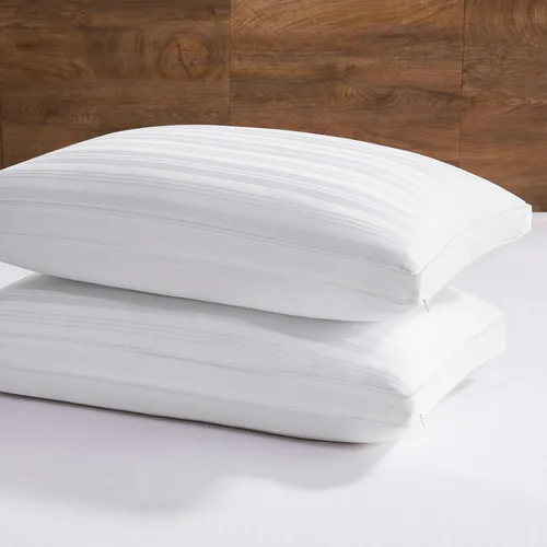 Vista 12 de downluxe - Juego de 2 almohadas de plumas y plumón de ganso - Almohadas de plumas de la colección hotelera para dormir de espalda, de estómago