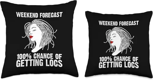 Vista 3 de Funny Locs Gift For Women Love Dreadlocks Hair Dreads Lovers Throw Pillow