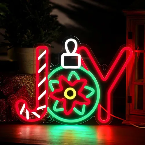 Vista 11 de Xuhal Letrero de neón de campana de Navidad, luces de neón de Navidad, señal LED iluminada por USB para decoración de pared, barra, sala de estar
