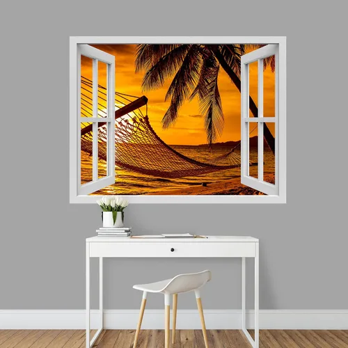 Vista 39 de IDEA4WALL Adhesivo mural removible para pared, arena blanca tropical, playa, orilla, palmera, naturaleza, desierto, fotografía, arte moderno