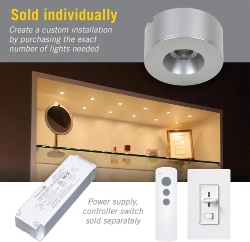 Vista 4 de Armacost Lighting PureVue - Mini luz LED para debajo del gabinete, plana, 2700K 212110