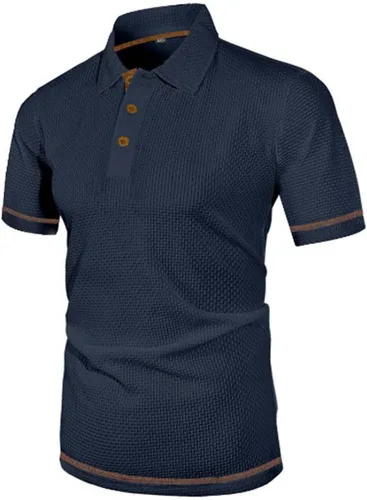 Vista 5 de Mens V Neck Shirts Short Sleeve Lightweight Business Casual Work Collared Tee Summer Tops Performance Golf Shirts
