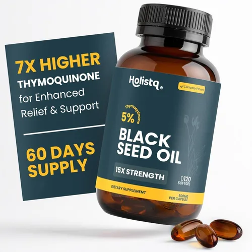 Vista 9 de Holistiq Aceite de Semilla Negra Orgánico Prensado en Frío en Gotas 3% Timoquinona Sin OMG y Vegano Aceite de Comino Negro Prensado en Frío