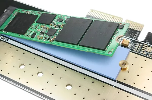 Vista 2 de Micro Connectors Micro Connectors M.2 SSD Almohadilla de enfriamiento térmico (NGFFM2-TP2280) Azul