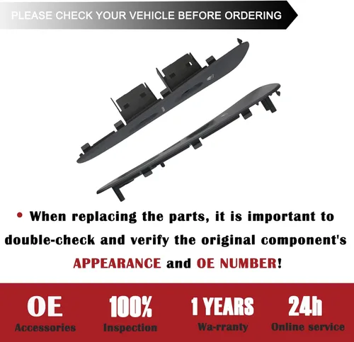 Vista 6 de Bisel para interruptor de ventana de puerta, parte delantera del lado del conductor y del pasajero compatible con Dodge Ram 1500 2500 3500 2005-2009