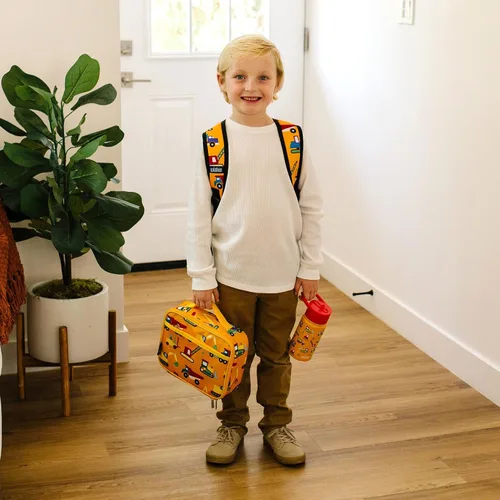 Vista 9 de Wildkin Paquete de mochila para niños de 15 pulgadas con lonchera (en construcción)