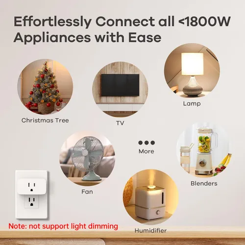 Vista 9 de Linkind Matter Smart Plug, funciona con Apple Home, Siri, Alexa, Google Home, SmartThings, Smart Outlet 15A/1800W Max, automatización del hogar