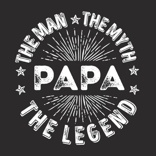 Vista 3 de Camiseta estampada con la leyenda The Man The Myth The Legend. Camiseta para papá, abuelo